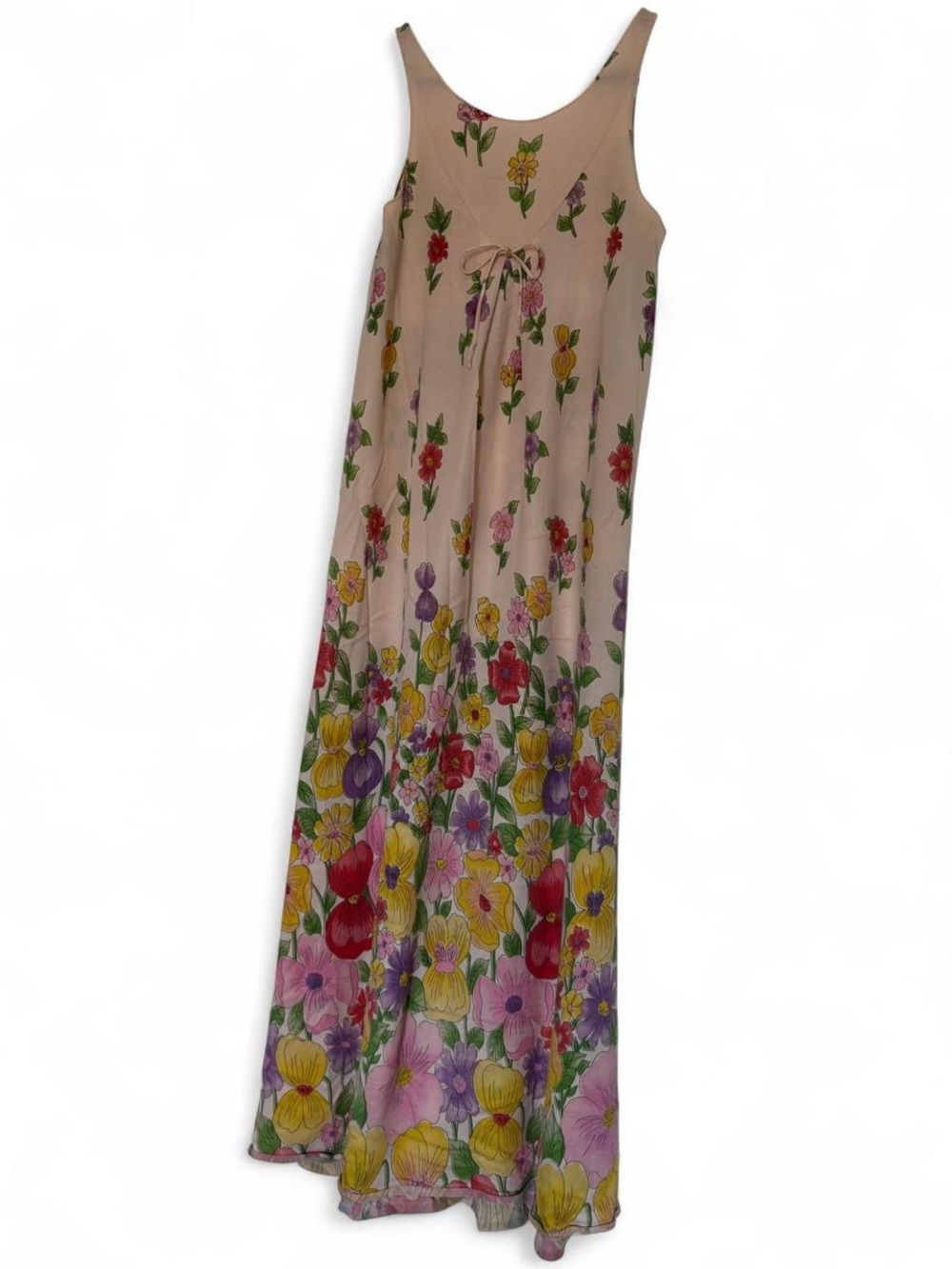 Vintage Floral Print Maxi Chemise, Size Small, Cottagecore, Coquette